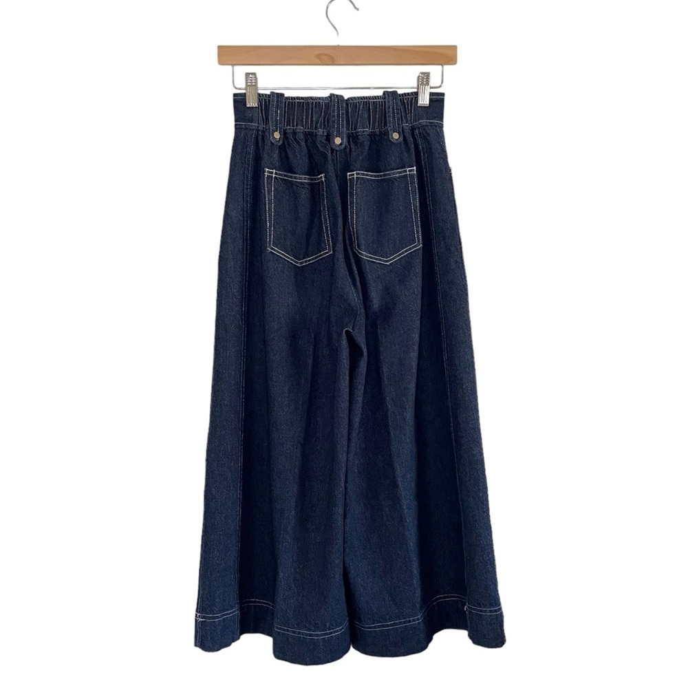 Tanya Taylor Dark Indigo Wide-Leg Jeans - Picture 5 of 16